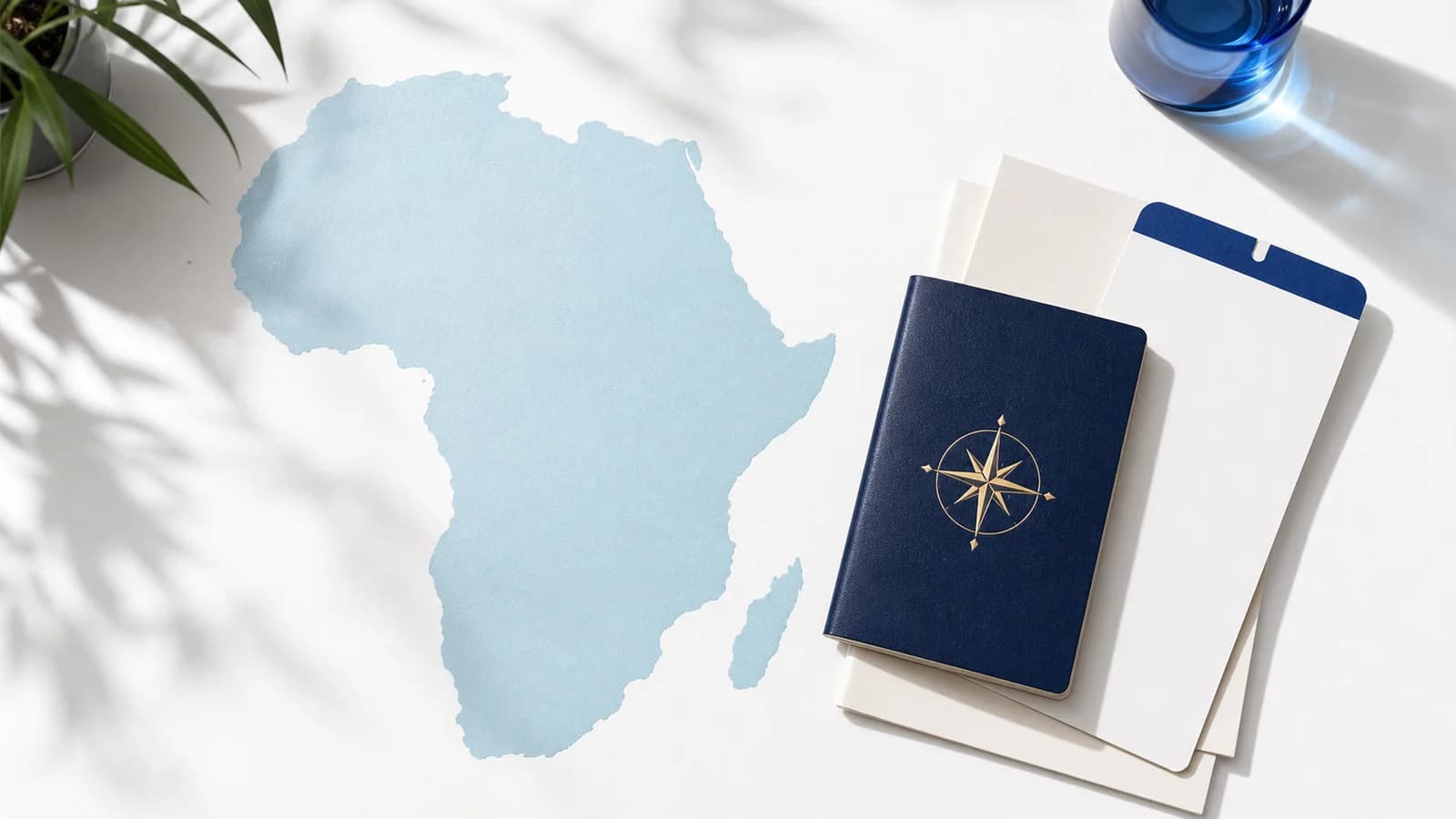 Afrika səfəri üçün pasport, qitə xəritəsi və səyahət sənədləri