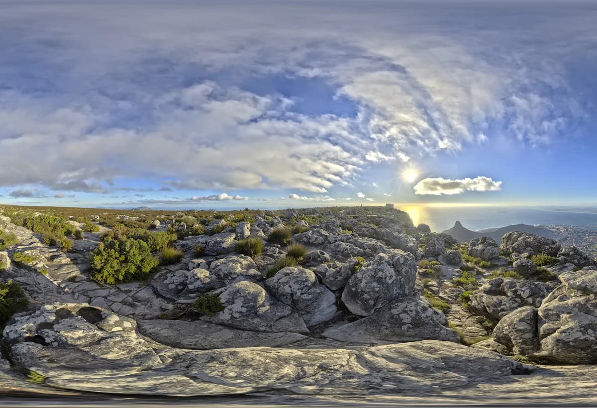 Cənubi Afrikada Table Mountain panoraması