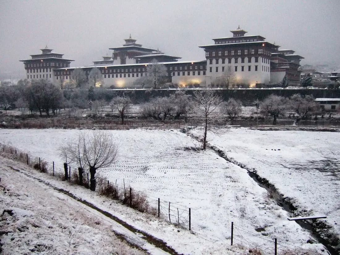 Paytaxt Thimphu şəhər mənzərəsi